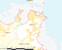 Map commune FR insee code 29239